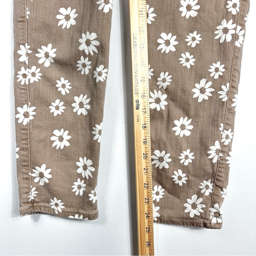 Abercrombie & Fitch Kids High Rise Mini mom Brown Floral Jeans Size 13/14 - Picture 7 of 8